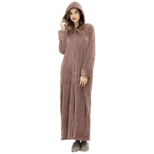 Load image into Gallery viewer, Artfasion Hooded Flannel Zip Up Dressing Gown Bathrobe For Men and Women