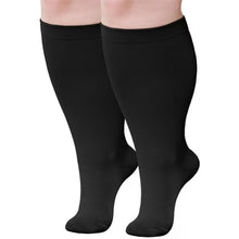 Load image into Gallery viewer, Compression Socks for Women, LOFIR 2 Pairs Medical Compression Socks, Circulation 20-30 mmHg Light Knee High Stockings for Men and Women - Best Support for Running