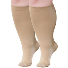 Load image into Gallery viewer, Compression Socks for Women, LOFIR 2 Pairs Medical Compression Socks, Circulation 20-30 mmHg Light Knee High Stockings for Men and Women - Best Support for Running