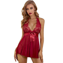 Load image into Gallery viewer, Lingerie For Women,LOFIR Sexy Lingerie Lace Babydoll Lingerie Chemises Night Intimates Dresses for Womens Ladies,2 Pieces See Through Sheer Lingerie,S-3XL Black Lingerie