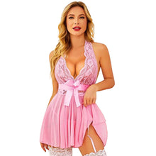 Load image into Gallery viewer, Lingerie For Women,LOFIR Sexy Lingerie Lace Babydoll Lingerie Chemises Night Intimates Dresses for Womens Ladies,2 Pieces See Through Sheer Lingerie,S-3XL Black Lingerie