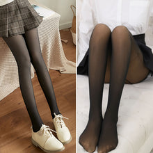 Load image into Gallery viewer, Tights for Women, Artfasion Winter Thermal Fleece-Lined Pantyhose for Women, Fake Translucent Plus Size 2 Pairs Leggings for Women Ladies in Cold Weather, Black and Black