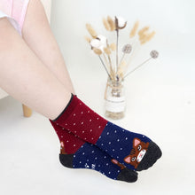 Load image into Gallery viewer, Artfasion Toddler Girl Socks, Creative Fun Cute Cartoon Cat Socks for Girls, Girls Crew Socks 4-6 Years 5 Pairs Kid Socks Christmas Gifts