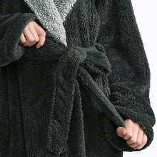 Load image into Gallery viewer, Artfasion Robes for Women, Full-Length Womens Robes, Soft Fleece Hooded - Grey XL
