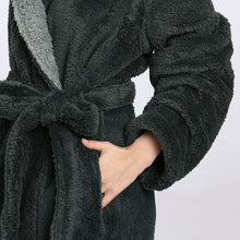 Load image into Gallery viewer, Artfasion Robes for Women, Full-Length Womens Robes, Soft Fleece Hooded - Grey XL