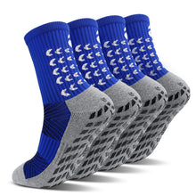 Load image into Gallery viewer, Grip Socks Soccer, Artfasion Non Slip Anti Slip Socks for Men with Gripper for Soccer Baseball Sports Socks Size 9 11, 4 Pairs White