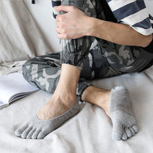 Load image into Gallery viewer, Artfasion's 5 Finger No-Show Neutral Colors Anti-Slip Men's Socks - Comfortable and Secure (4 Pairs)
