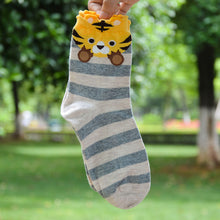 Load image into Gallery viewer, stripes tiger socks for women