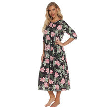 Load image into Gallery viewer, Artfasion's Women's Zip-Up Dressing Gown - Comfortable and Stylish Loungewear