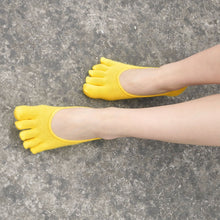 Load image into Gallery viewer, yellow no show socks for women