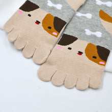 Load image into Gallery viewer, cute dog 5 finger socks kids