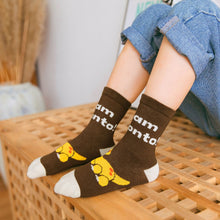 Load image into Gallery viewer, brown dinosaur socks for kids