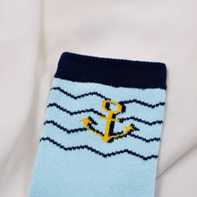 Load image into Gallery viewer, marine blue crew socks for kids