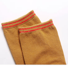 Load image into Gallery viewer, brown cotton crew socks