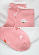 Load image into Gallery viewer, pink floral socks for girls