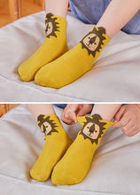 Load image into Gallery viewer, yellow lion socks for girls