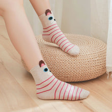 Load image into Gallery viewer, stripes animal socks for women