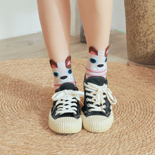 Load image into Gallery viewer, stripes animal sneakers socks for women
