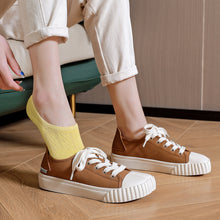Load image into Gallery viewer, yellow no show plain socks for girls