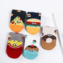 Load image into Gallery viewer, 5 pairs food socks for women