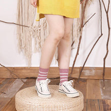 Load image into Gallery viewer, cute stripes crew socks for white sneakers