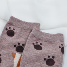 Load image into Gallery viewer, cute animal paw crew socks