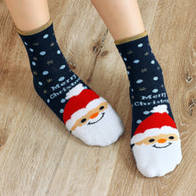 Load image into Gallery viewer, Artfasion's Christmas Gift Bundle Beige Classic Hooded Bathrobe Plus Cute Christmas Socks (5 Pairs)