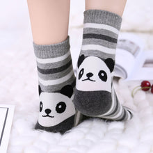Load image into Gallery viewer, panda stripes running socks