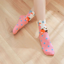 Load image into Gallery viewer, cute pink cat socks for women