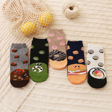 Load image into Gallery viewer, 5 pairs cute novelty food design socks