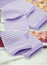 Load image into Gallery viewer, purple stripes crew socks for women