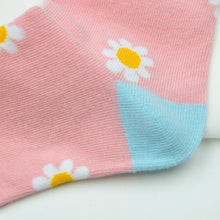 Load image into Gallery viewer, Artfasion Spring Design Flower Pink Socks for Girls Kids, 5 Pairs