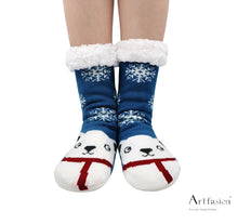 Load image into Gallery viewer, Artfasion's Slipper Winter Animal Socks with Non-slip Grip for Women