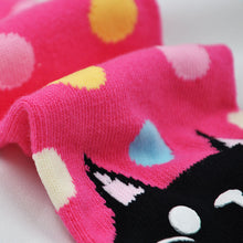 Load image into Gallery viewer, pink polka dots cat socks