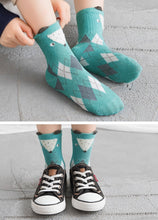 Load image into Gallery viewer, plaid animal crew socks for kids