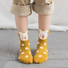 Load image into Gallery viewer, yellow polka dots crew socks