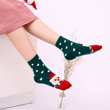 Load image into Gallery viewer, Artfasion's Christmas Gift Bundle Navy Blue Zip Up Bathrobe Plus Cute Christmas Socks (5 Pairs)