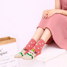 Load image into Gallery viewer, Artfasion's Christmas Bundle Wine Red Zip Up Bathrobe Plus Cute Christmas Socks (5 Pairs)