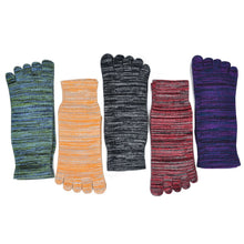 Load image into Gallery viewer, 5 pairs 5 finger socks for men