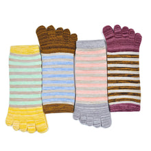 Load image into Gallery viewer, stripes crew socks for women