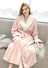 Load image into Gallery viewer, Artfasion's Christmas Bundle Pink Fluffy Bathrobe plus Cute Christmas Socks (5 Pairs)