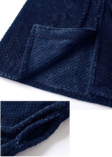 Load image into Gallery viewer, blue flannel bathrobe