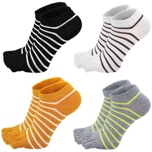 Load image into Gallery viewer, 4 pairs stripes ankle socks