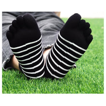 Load image into Gallery viewer, black stripes low cut socks