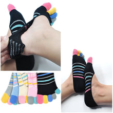 Load image into Gallery viewer, black anti slip no show socks for women