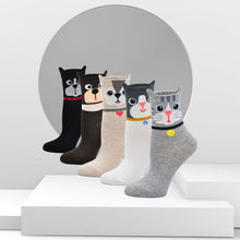 Load image into Gallery viewer, Artfasion Cute Animal Face Socks for Women, 5 Pairs