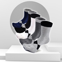 Load image into Gallery viewer, Artfasion Classic Neutral Colors 5 Finger Crew Socks for Men, 5 Pairs