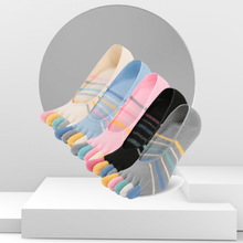 Load image into Gallery viewer, Artfasion Cute Design 5 Finger No show Toe Socks for Women, 5 Pairs