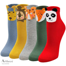 Load image into Gallery viewer, 5 pairs safari socks for girls
