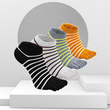 Load image into Gallery viewer, Artfasion 5 Finger Cute Stripes Design Toe Socks for Women  Gift Ideas for Women, 4 Pairs